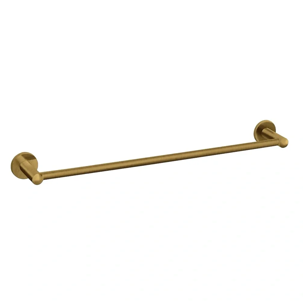 Pottery Barn Brushed Brass Towel Bar - Warm Gold Finish